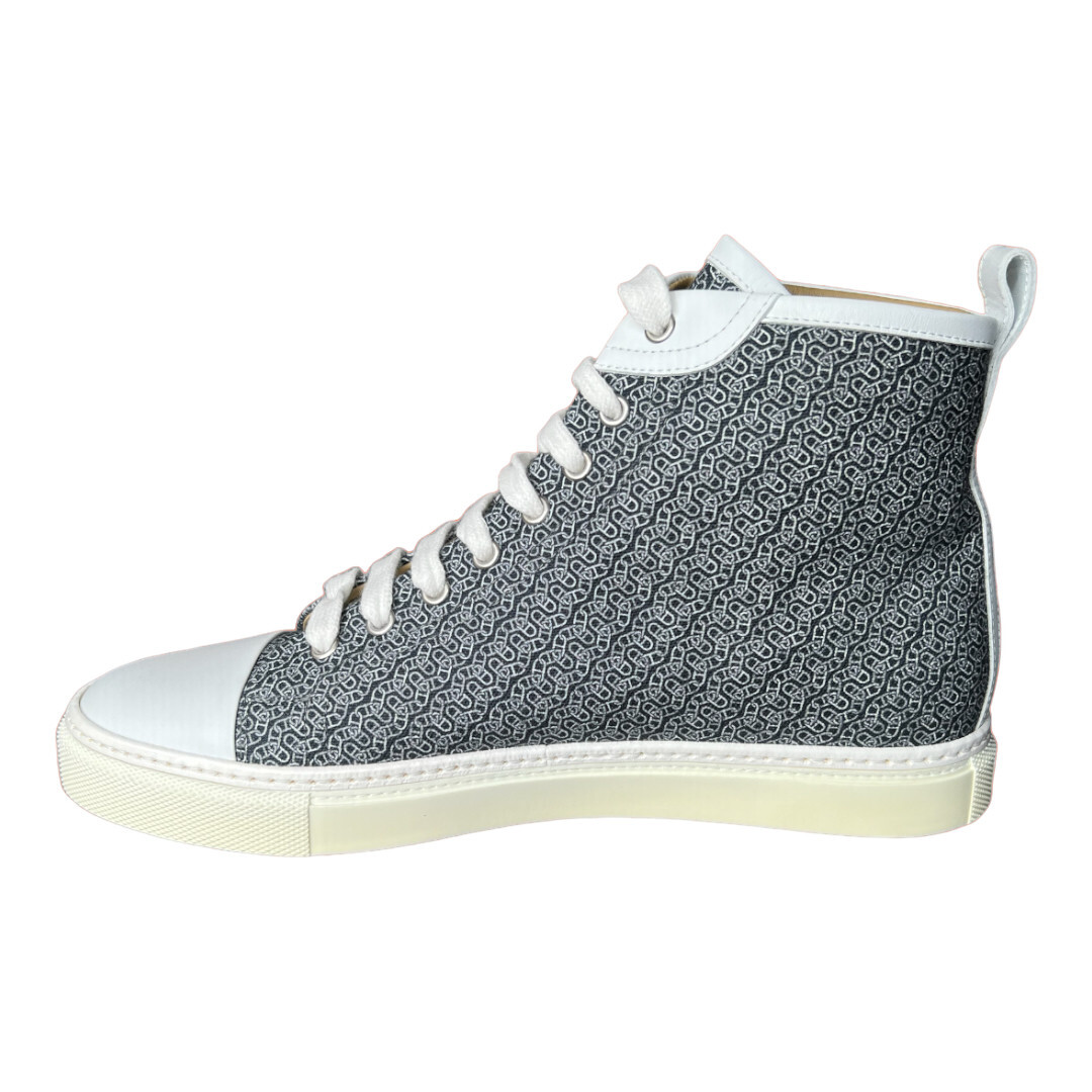 Hermes Sport Jimmy Toile Chaine d'Ancre High Top Sneaker EU Size 45 Shoes image 10