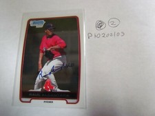 2012 1st Bowman Chrome Card Raul Alcantara Signed Autographed Baseball Card 