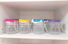 SET 4 BARATTOLI PER SPEZIE VETRO 100 ML