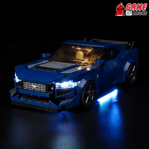 Light Kit for Ford Mustang Dark Horse Sports Car - Compatible with LEGO® 76920