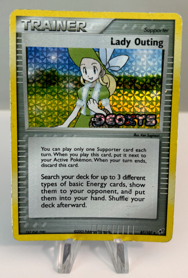 Pokemon Card Lady Outing 87/107 Ex Deoxys Holo Stamped LP