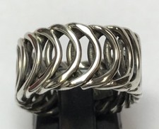 VINTAGE STERLING SILVER INFINITY DESIGN ETERNITY STYLE RING BAND UNISEX SZ 7