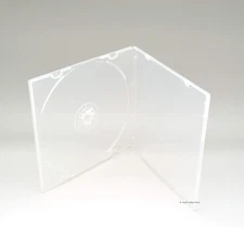5.2Mm Slim Single Clear PP Poly Plastic CD and DVD Disc Cases with Outer Sleeve,