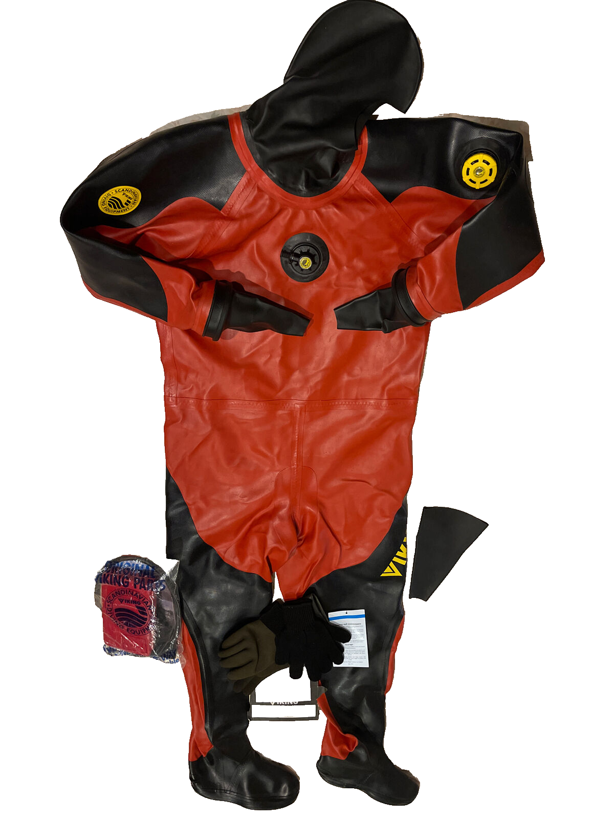 NEW Viking Pro 1000 rubber drysuit Attached Hood New Read XL 3W eBay
