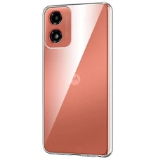 For MOTOROLA MOTO G04 SHOCKPROOF TPU CLEAR CASE SOFT SILICONE BACK SLIM COVER