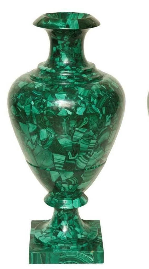 21" marble flower vase pot inlay green malachite home decor room kitchen sofa
Opens in a new window 
