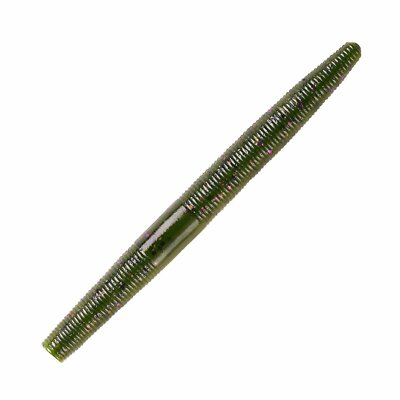 Yum Lures YDG444 Dinger Fishing Bait, Green Pumpkin/Purple Flake, 4''