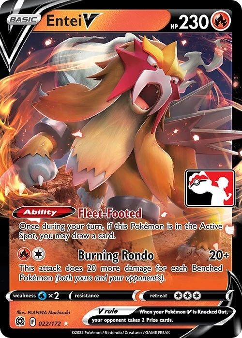 Entei V 022/172 Prize Pack Series Cards