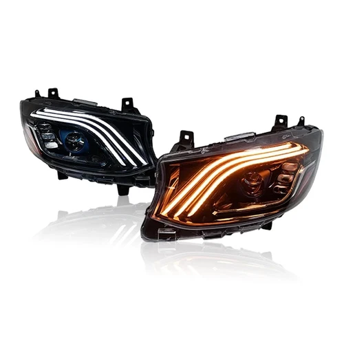 2X Upgrade Full LED Headlight Assembly Head Lamp For Mercedes Sprinter 2018-2023 - Picture 9 of 14