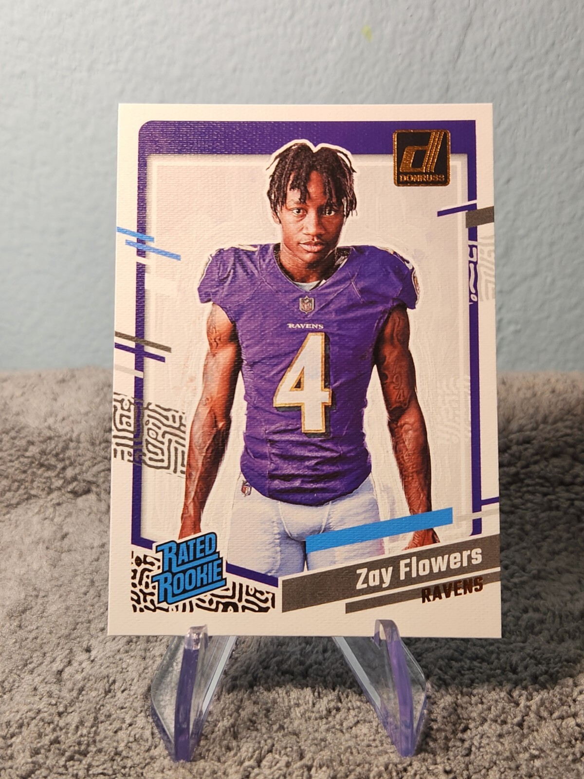 2023 Panini Donruss - Rated Rookie Portrait Bronze #9 Zay Flowers (RC) - Ravens 