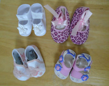 Lot of 4 Baby Girl's Shoes Size 3-12 months