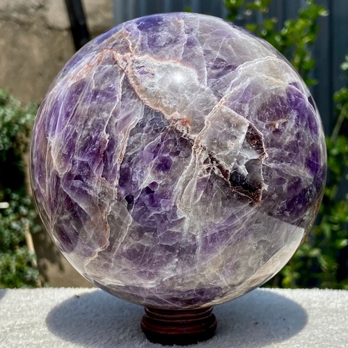 Bola de cristal de cuarzo amatista natural grande de 5,9 lb de curación - Imagen 8 de 15