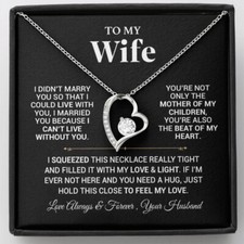 To My Wife Necklace, Christmas Gift For Wife, Christmas Gifts For Her, Wife Gift