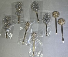 Hair Clips Pins 4 Sets Of Elaborate Rhinestones Flower, Star Hair Pins