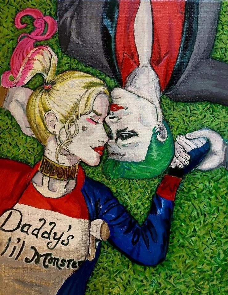 joker-and-harley-quinn-painting