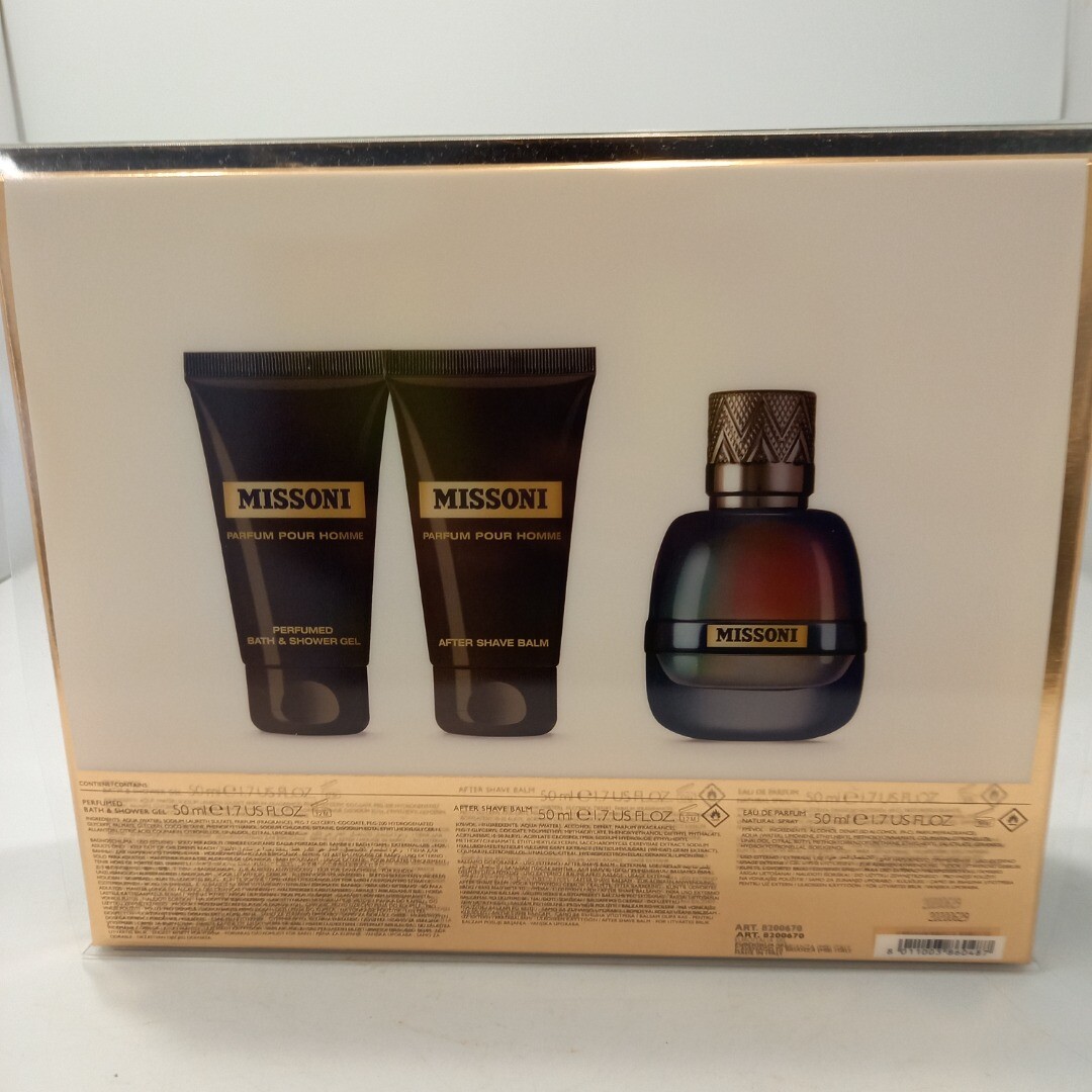 MISSONI Men's Eau De Parfum SetAfter Shave/ Shower Gel AShave Balm