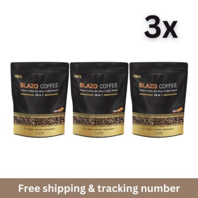 3x BLAZO COFFEE INSTANT MIX THAI COFFEE 29-IN-1 SLIMMING HEALTHY HERBALS
