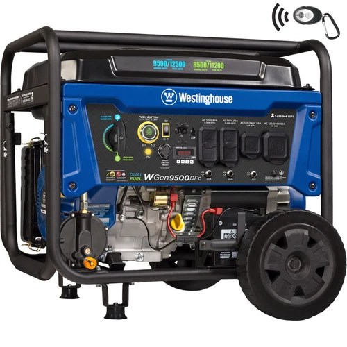 Westinghouse Open Box 12,500/9,500-Watt Dual Fuel Portable Generator