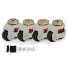 4 Pcs GD-80S Swivel Heavy Duty Machine Levelling Castors Wheels 2000kg Load NEW