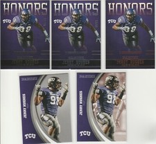 JERRY HUGHES 2016 TCU PANINI RAINBOW LOT (5) GOLD HONORS PARALLEL SERIAL #'D /25