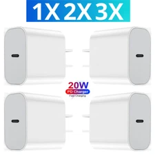 Fast Charger Block USB-C 20W PD Power Adapter For iPhone 13 12 11 Pro Max XR 8 7