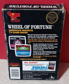 VINTAGE WHEEL OF FORTUNE NINTENDO NES IN BOX