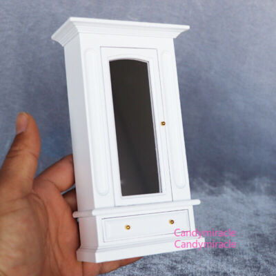 Watris Veiyi Puppenhaus Möbel - Miniatur TV Schrank Weiß 1:12 Maßstab