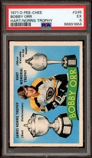 1971-72 OPC O-PEE-CHEE Hockey NHL #245 BOBBY ORR PSA 5 EX BOSTON BRUINS Trophy