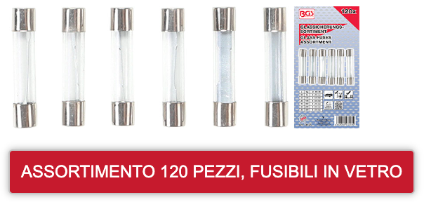 ASSORTIMENTO 120 PEZZI FUSIBILI IN VETRO IN SCATOLA TRASPARENTE BGS14125