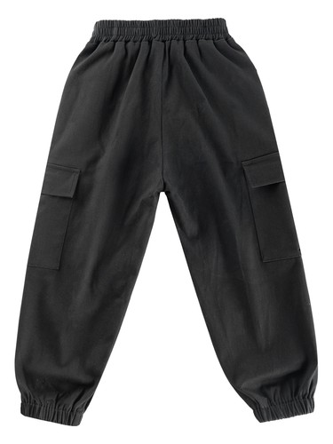 Boys Pants Solid Color Cargo Athletic Sports Casual Trousers Dance Sweatpants - Picture 12 of 42
