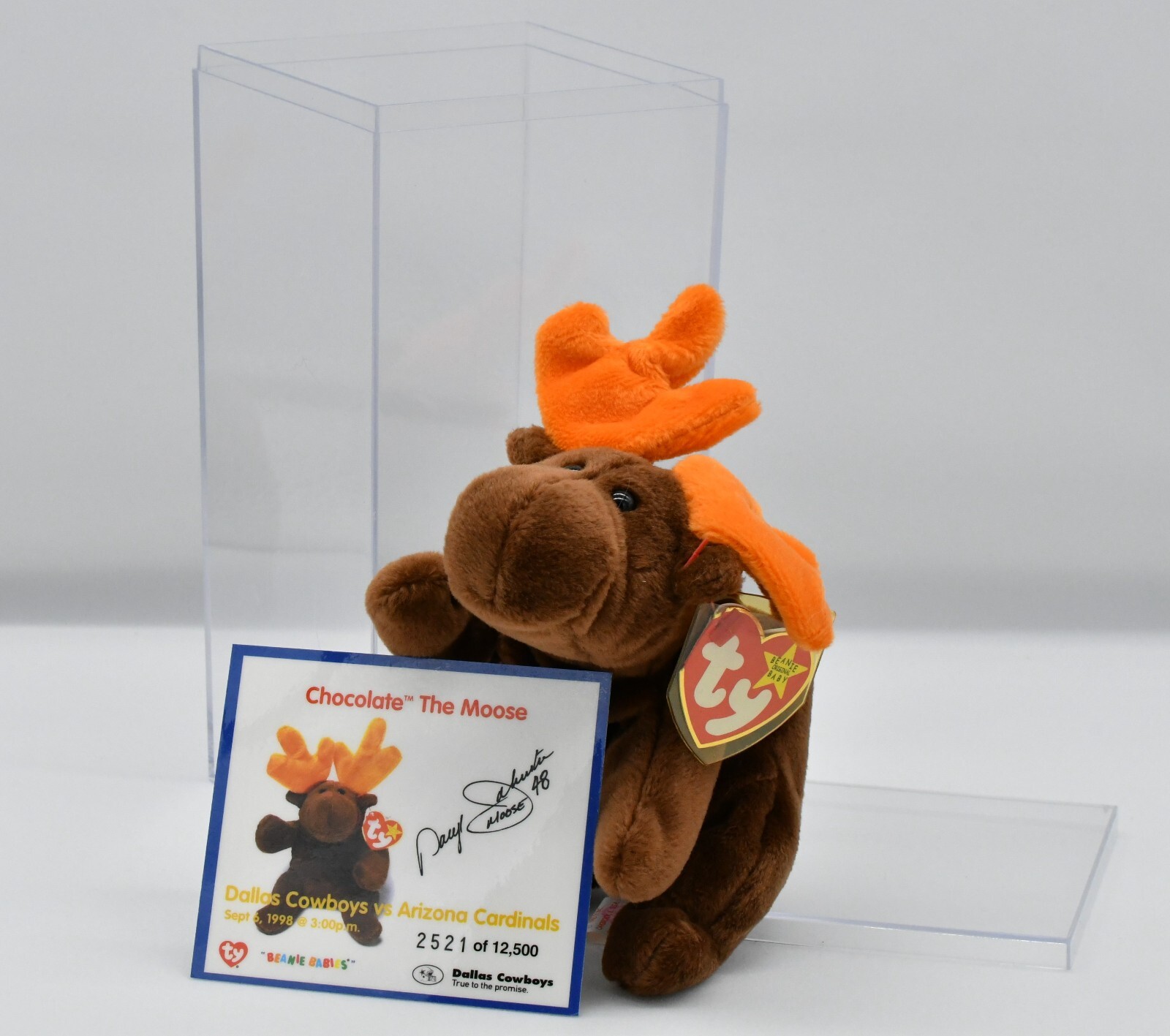Ty Chocolate The Moose Beanie Babies Limited Edition Texas Cowboys Game Giveaway