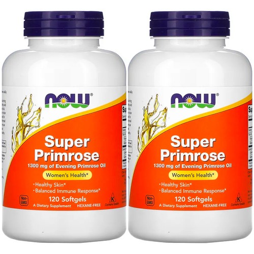 Now Foods, (2 Pack) Super Primrose, Evening Primrose Oil, 1300 mg, 120 Softgels