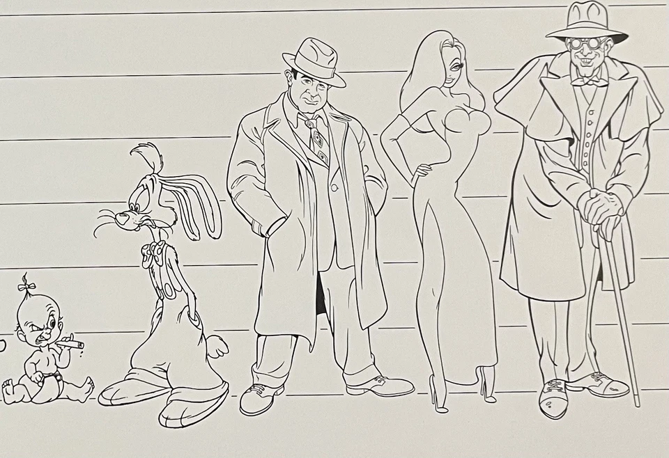 Disney Art Who Framed Roger Rabbit  Model Sheet Print 1987 Consumer Products - Image 2 of 3