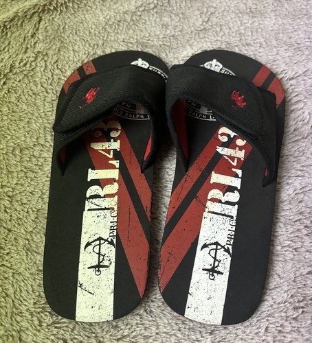 Polo Ralph Lauren Adjustable Catamaran Slide Size 7 Junior Black Sandal - Picture 4 of 13