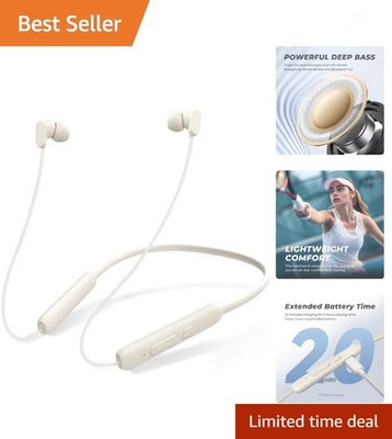N18 Neckband Bluetooth Earbuds, Wireless Bluetooth 5.2 Headphones with Microp...