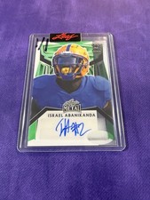 2023 Leaf Metal Draft Clear Green Proof Israel Abanikanda Rookie Auto 1/1