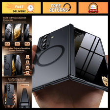Z Fold 7 Case with Privacy Screen Protector, Hinge Camera Protection, MagSafe