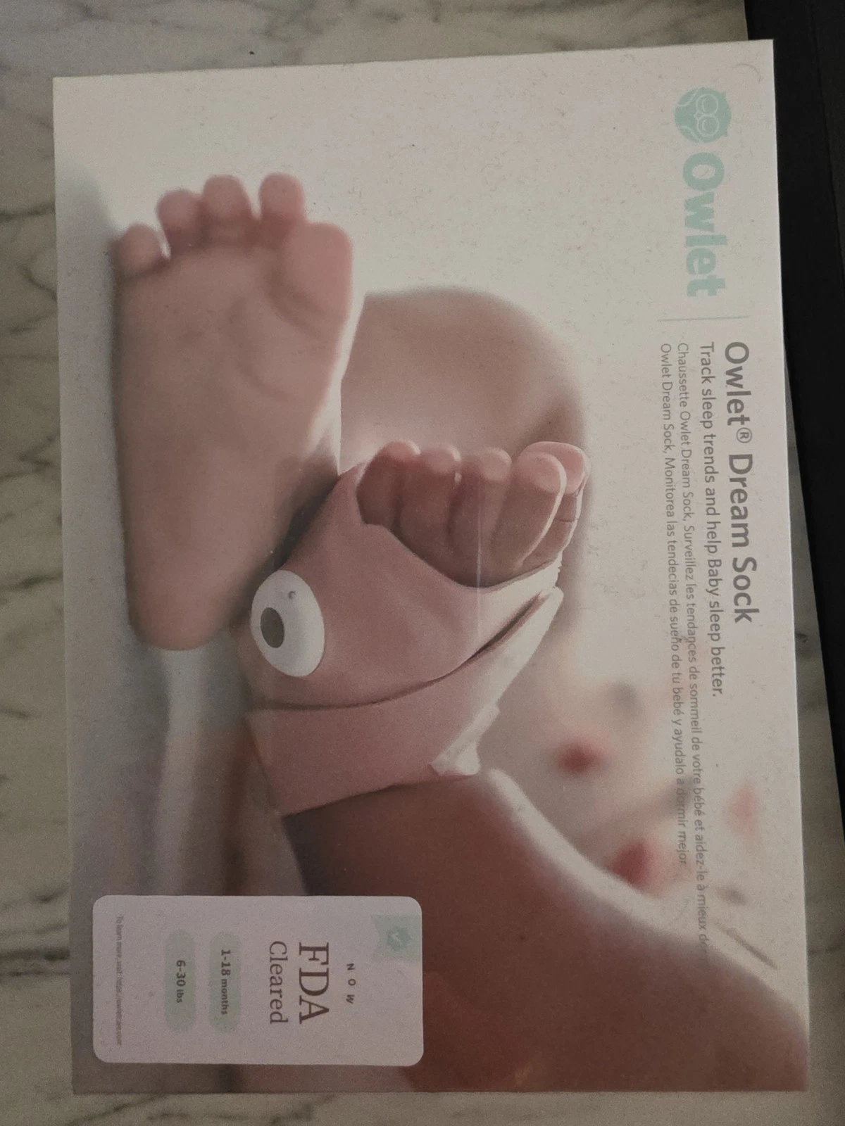 Owlet Dream Sock, Smart Baby Monitor, Mint. NEW OPEN BOX
Opens in a new window or tab