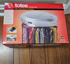 New in Box Totes Mini Revolving Tie Rack 71589 Holds 30 Ties Space Saving