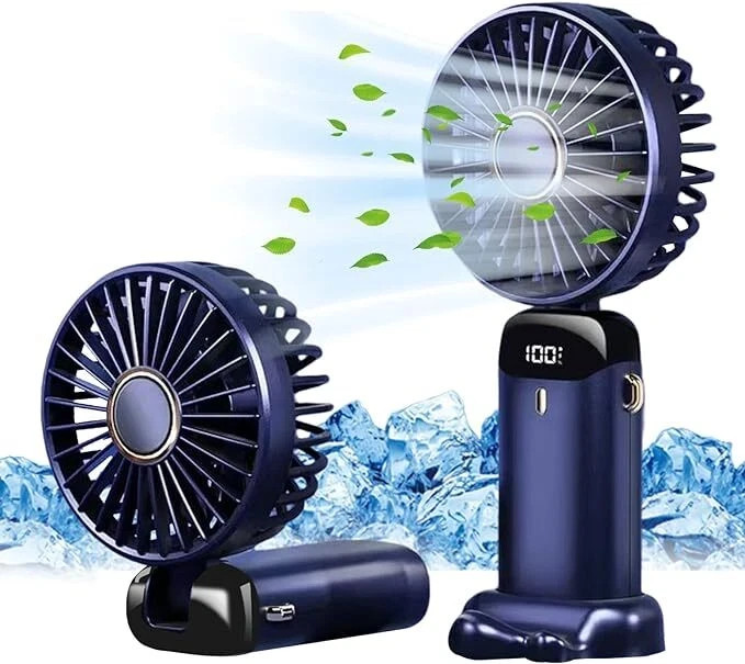 Usb Rechargeable Mini Hand-Held Fan Portable Folding Desk Fan Cooler Cooling UK