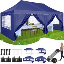 Gazebo Pop Up 3x6m Gazebo Pieghevole Impermeabile Tenda per Feste Pieghevole Gazebo da Giardino