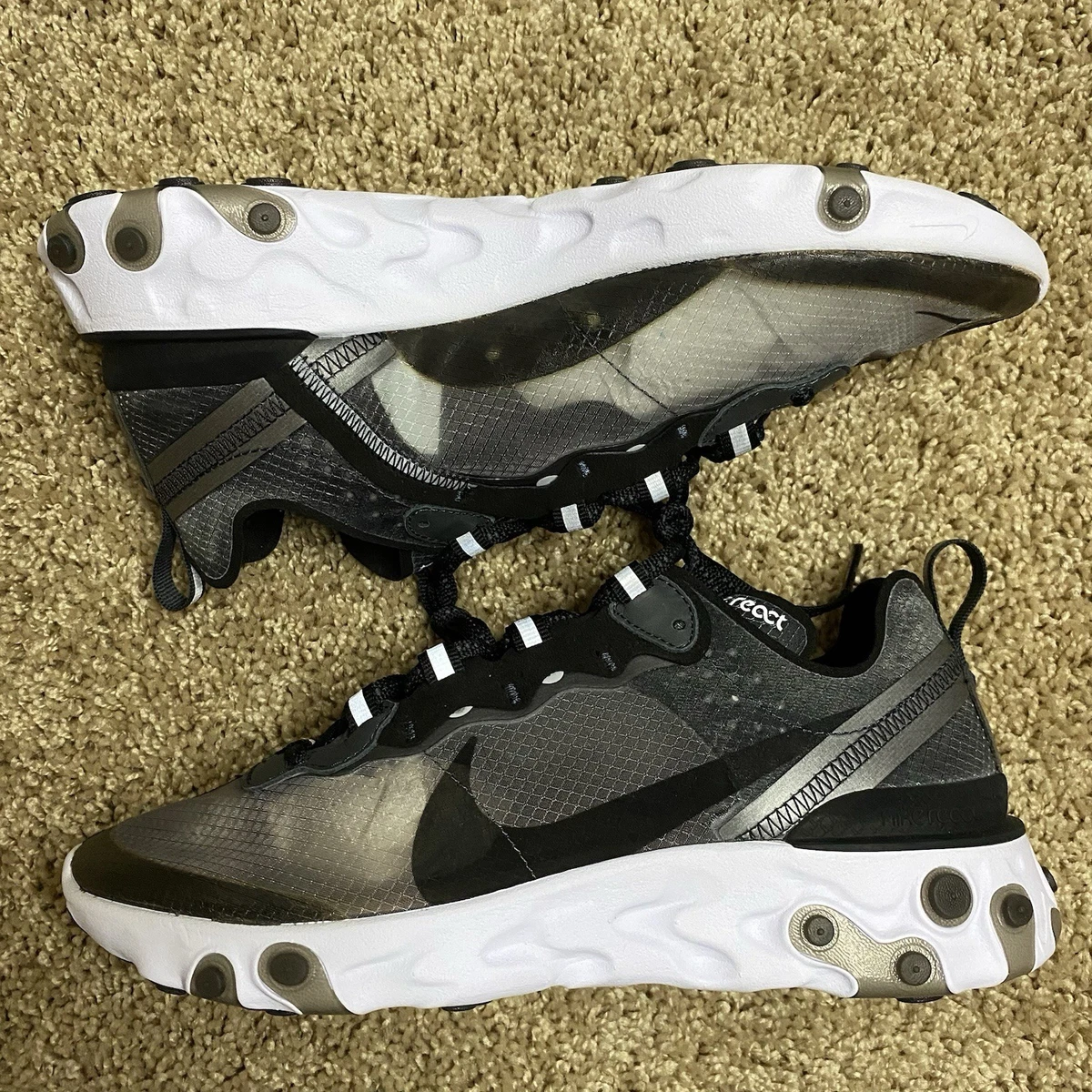 Nike React Element 87 AQ1090-200 Mens Size 15 Gray Athletic Running Shoes Used Amazon.com | Nike Mens React Element 87 AQ1090 005 - Size  main image 4