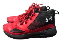 Under Armour Lockdown 5 Basketball Shoes Red Black Youth size 5