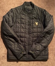 Chevignon Togs Jacket/Convertible Vest Sz M Black Puffer Classic Duck Logo