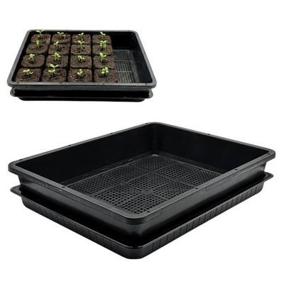 Soil Blocking Trays 5-Set 15x12inch Mesh Trays Flat Plant Tray with Humidity ...