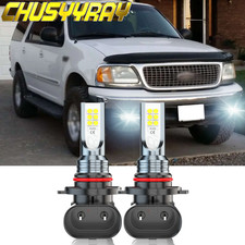 Pair For Ford Expedition 1999-2002 9140 9145 H10 Led Fog Driving Light Bulbs