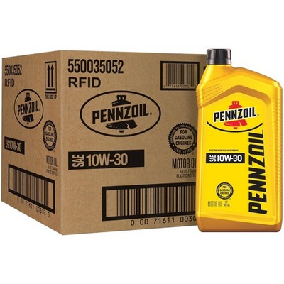 6-Pack Pennzoil 10W-30 Motor Oil, 1 Quart Each   Optimal Engine Protection