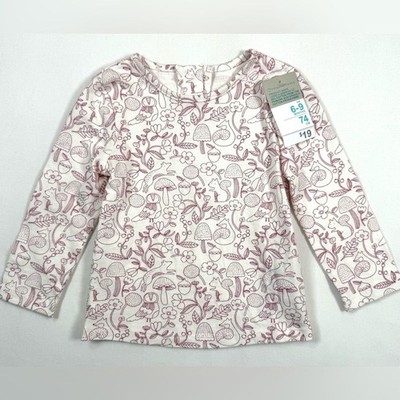NWT PRIMARK Girls Woodland Print Long Sleeve Top 6-9M Forest Animals Granola NEW