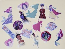 Disney Princess / 15 Vinyl Decal Stickers. Waterproof.