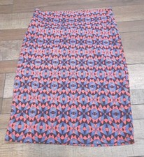 LuLaRoe Skirt Red, Blue Black Stretch Skirt, Large